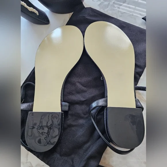 Chanel Interlocking CC Logo T-Strap Sandals - Picture 7 of 11